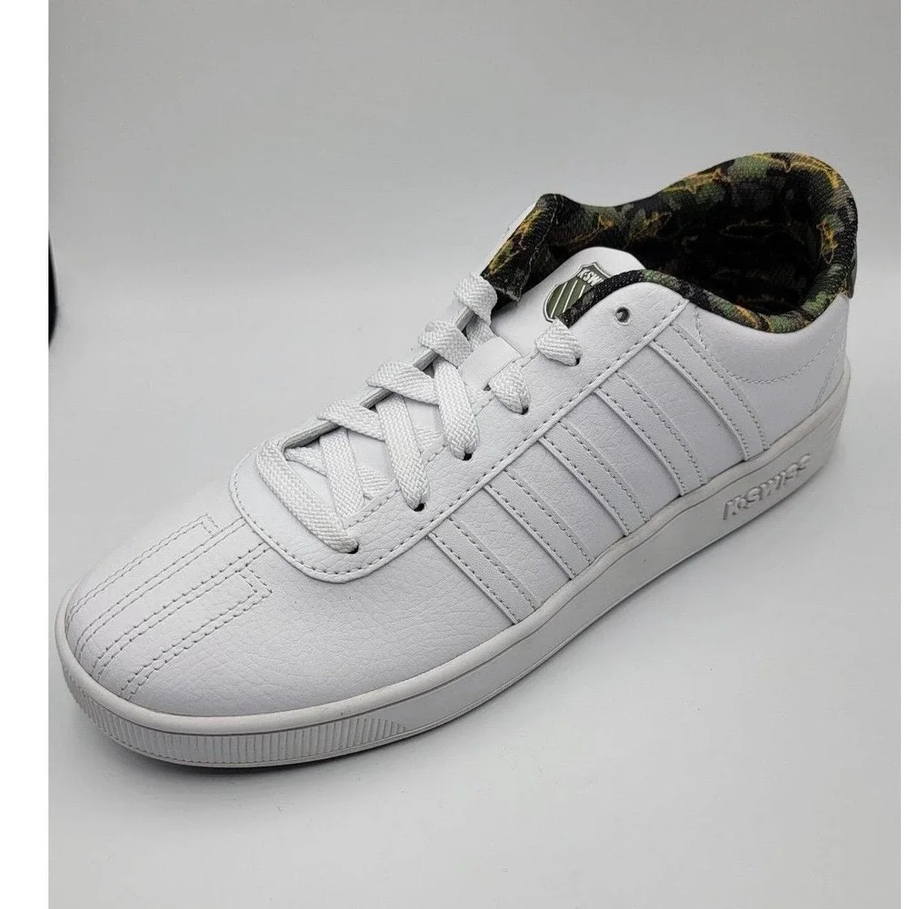 K-Swiss Court Palas Big Kids Youth 6.5 White Camo Low Top Sneakers Athletic Shoe
